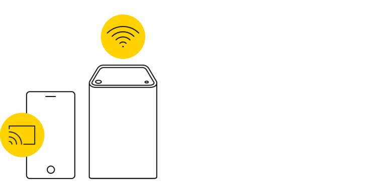 Borne internet appli icone wifi